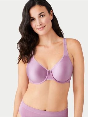 wacoal Basic Beauty Full Figure Seamless Underwire Bra Lavender 40DDD 853192